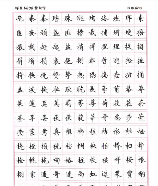 Lu Zhongnan’s Calligraphy Copybook of 5000 Commonly Used Characters in Regular Script